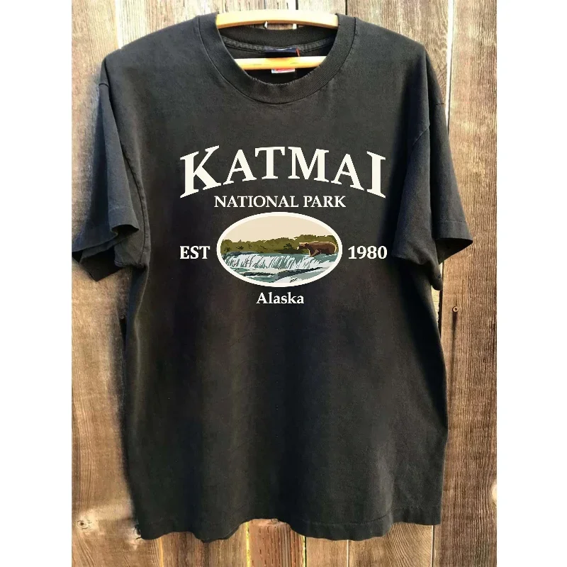 Katmai T Shirt National Park SweaT Retro Midcentury MinimalisT Travel Vintage