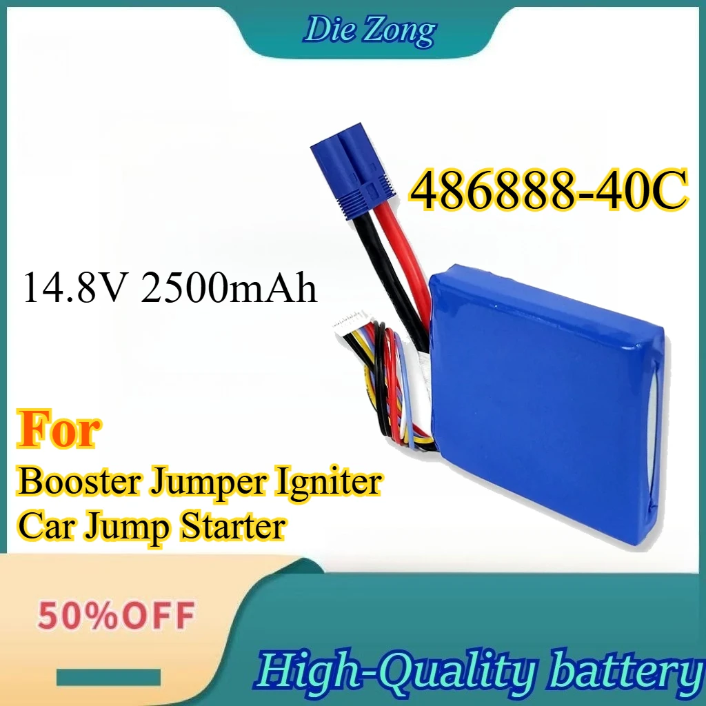 

New 486888-40C 14.8V 2500mAh Suitable for Booster Jumper Igniter Car Jump Starter Li-Polymer Rechargeable Battery