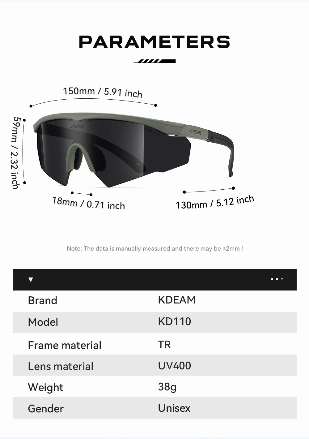 KDEAM Taktische Schutzbrille 3-Linsen-Set, winddicht, CS-Schießen, kugelsichere Militär-Sonnenbrille, Motorrad-Nachtfahrbrille – Detail 5