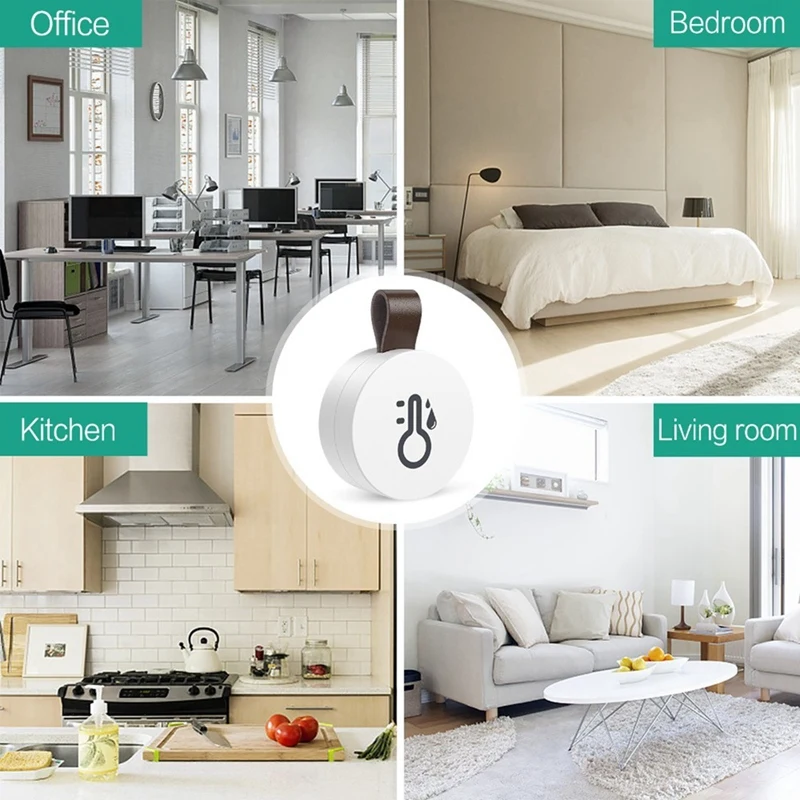 Therye.com-Hygromètre avec télécommande Bluetooth, température intérieure précise, capteur d'humidité, 2 pièces