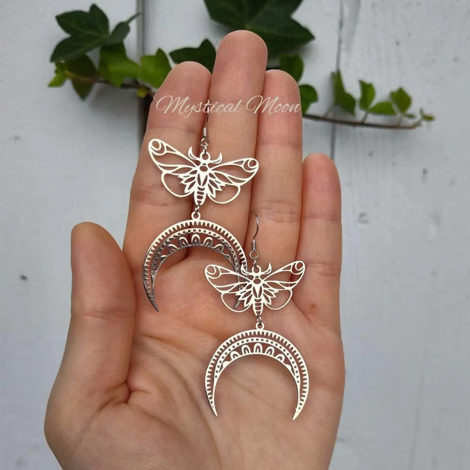 Moon Moth Earrings,… - image