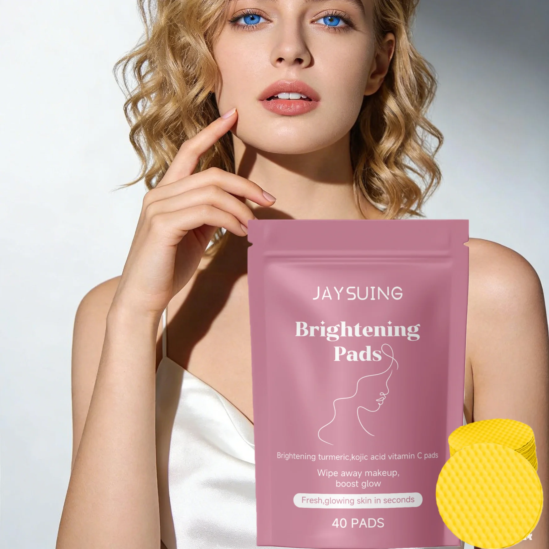 Turmeric Cleaning Cotton Pad Unclog Pores Soften Keratin Purifying Skin Even Skin Tone Remove Blackheads Brightening Cotton Pad