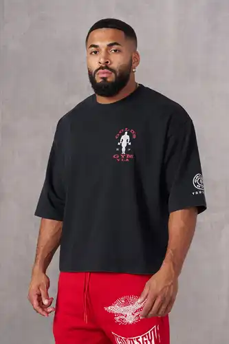 Imagen 2 del producto Novedad de verano, Camiseta de algodón para hombre, jogger, deportes, fitness, algodón, manga corta ajustada