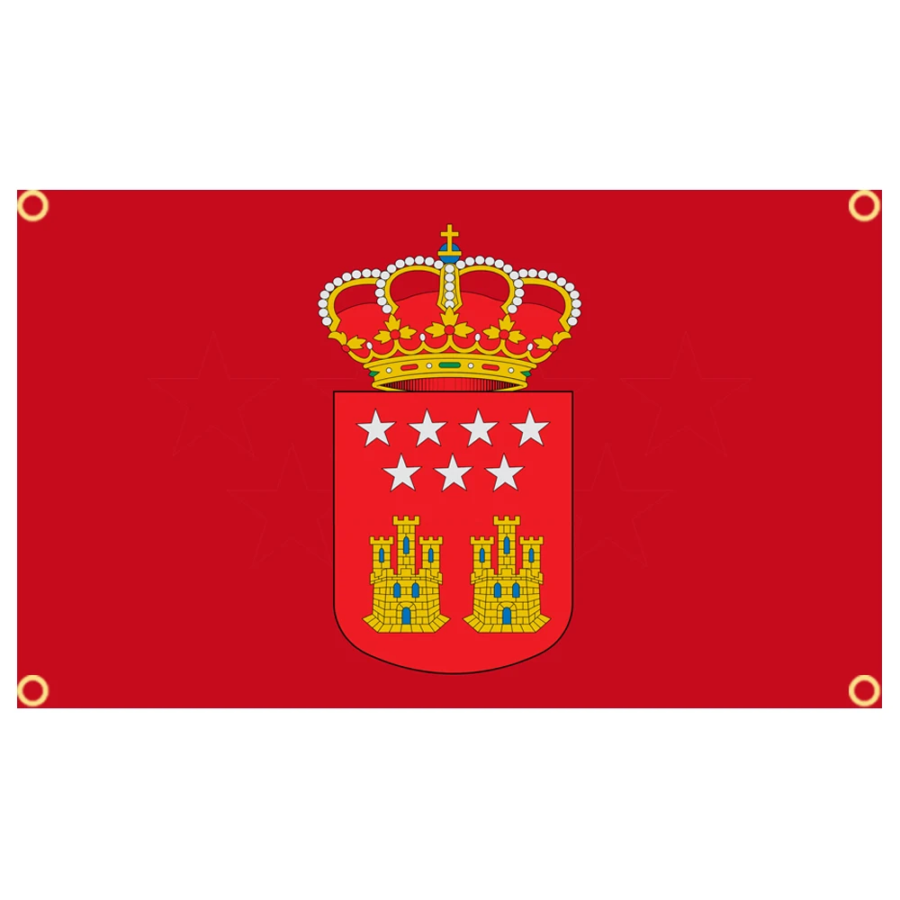 60×90 90x150 120×180CM Madrid Flag Polyester Printed Banner Autonomous communities of Spain Tapestry For Decor