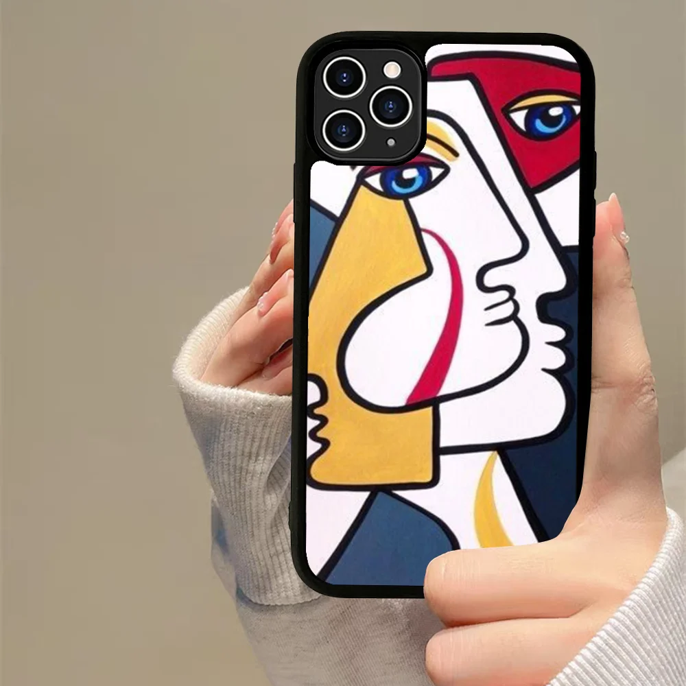 Abstract Vintage Painting Pablo Picasso Phone Case Silicone PC+TPU For Samsung S10 20 30 22 23 24 Plus Lite Ultra Cover