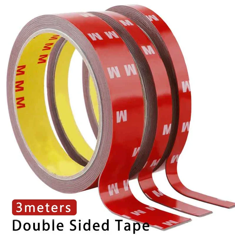 

3 meters Long Foam Double Sided Strong Adhesive Tape Car Special Sticker Indoor Decor Traceless Fixing Sticker Two Face Tape