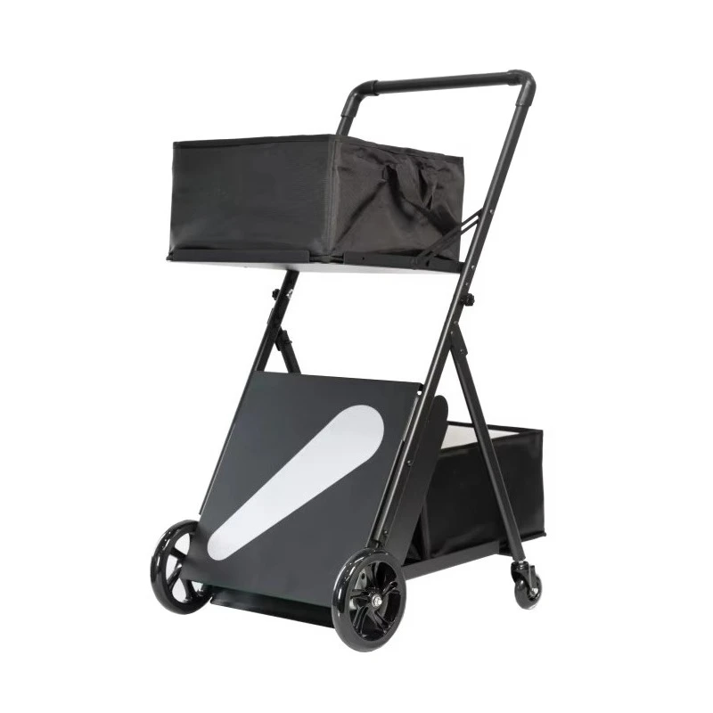 عربة تنس جديدة قابلة للطي مع سلة بيك اب بعجلات وحقيبة تنس ومدرب السيارة #2