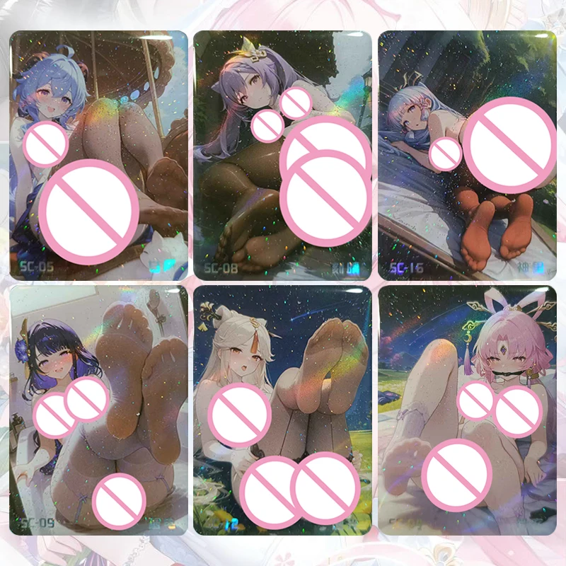 

Аниме История богини SC карты Камисато Аяка Keqing Ganyu Ningguang Коллекционные карты Рождественские подарки на день рождения Детские игрушки