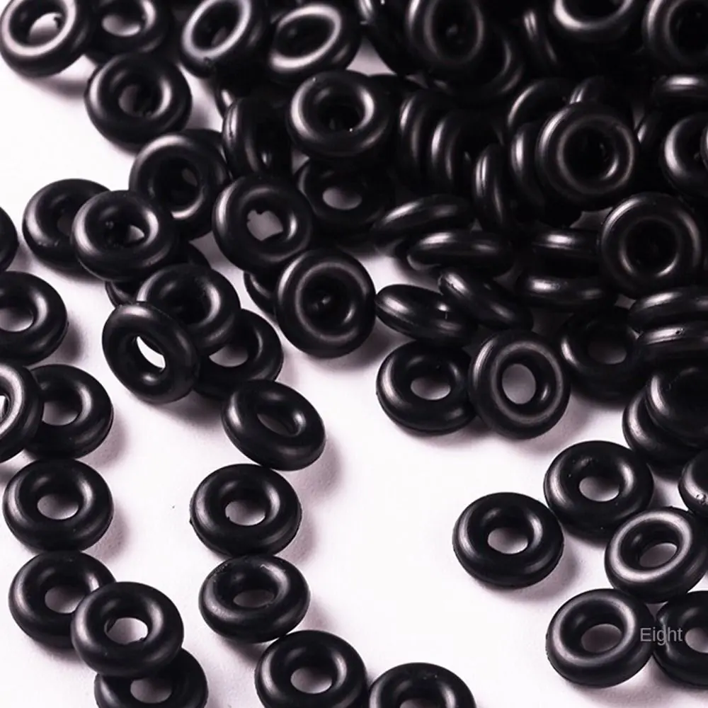 100/400pcs hot Metric Kit O-Rings Plumbing Fish Bite Seal Gasket Worms Wacky Rig Indicator Black Rubber Fishing Tool