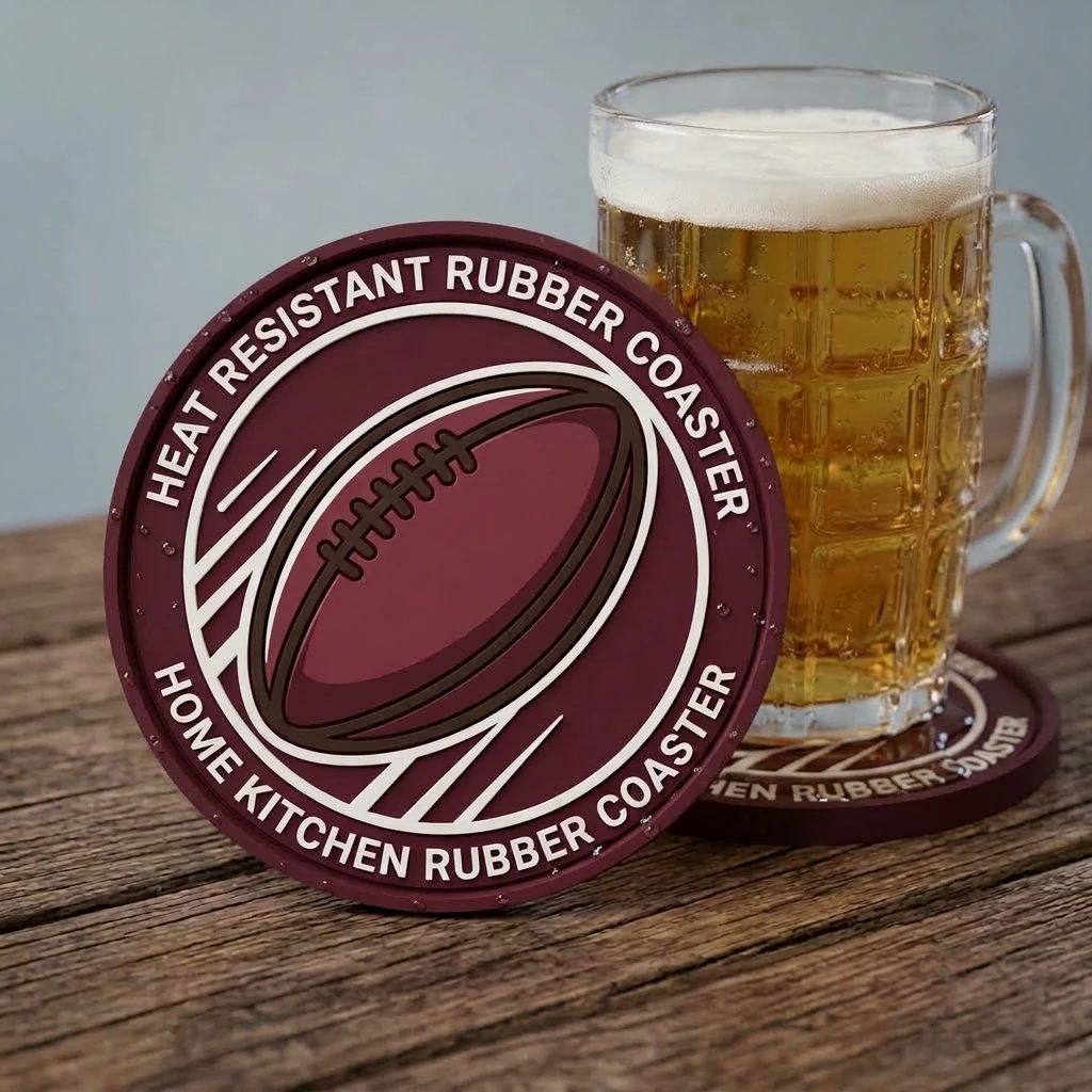 Custom Logo PVC Silicone Coasters Heat Resistant Soft Rubber Cup Mat for Tea And Coffee Drink Insulation