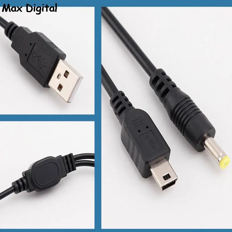 Cable de carga USB 2 en 1, cargador de 1,2 m para PSP 1000, 2000, 3000, 5V, enchufe de carga USB a DC 1A, Cable de alimentación, accesorios de juego