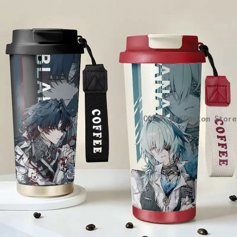 Honkai: Star Rail Anaxa Blade Cute Large Capacity Thermos Insulated Cup Stainless Steel Water Cup Portable Dual Drinking Cup - view 2