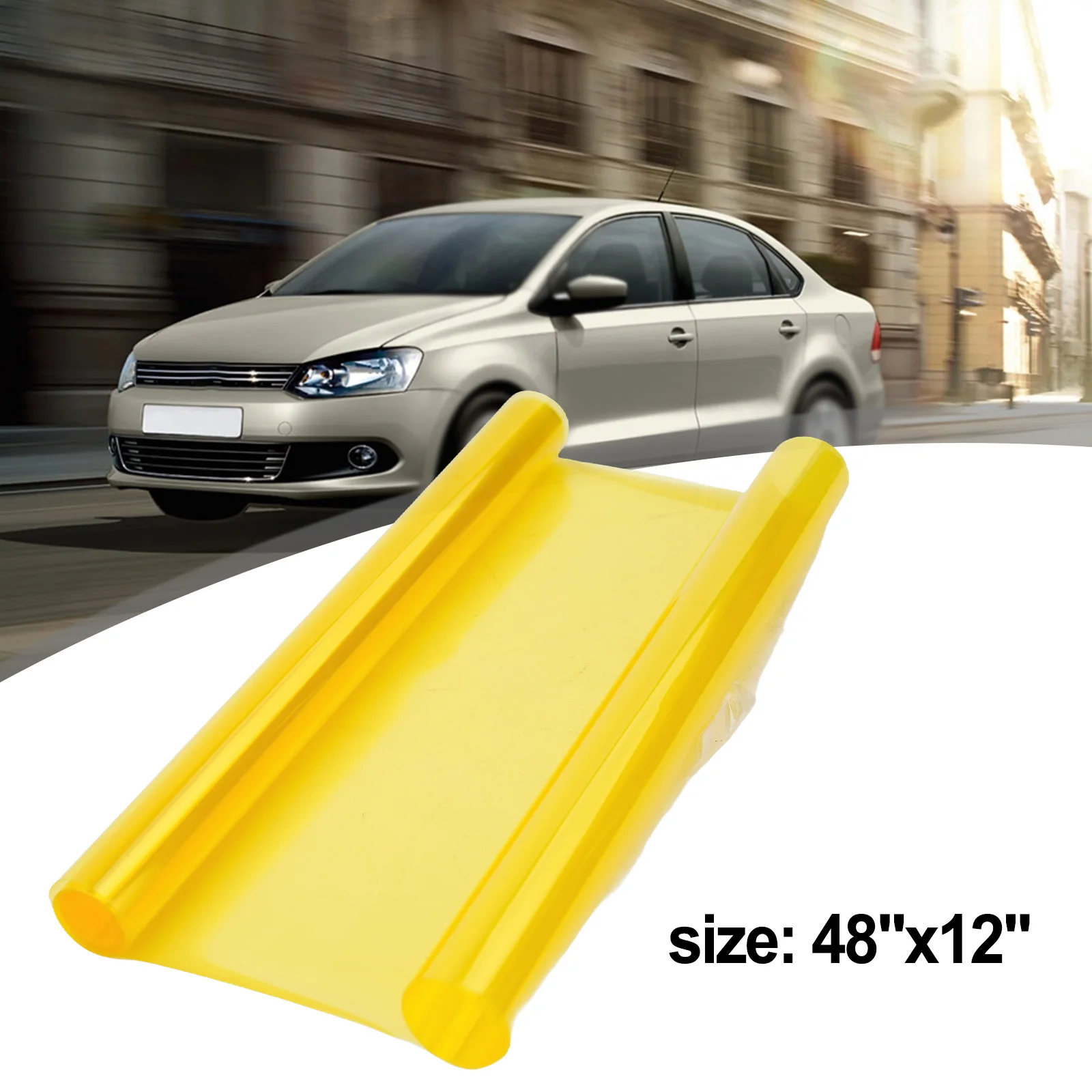 

Vinyl Film Trim Wrap for Headlight Tail Light Fog Light Side Marker Bumper Hood Windshield Protection Easy to Apply Film