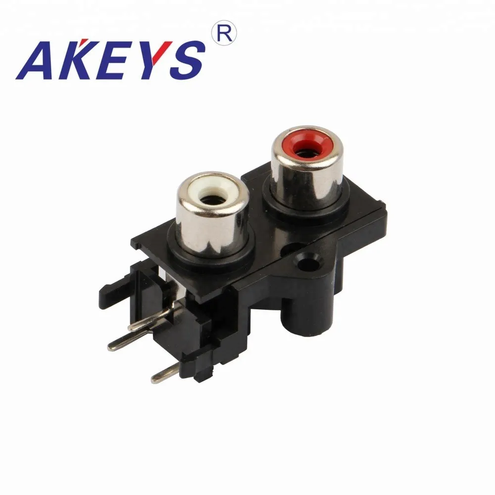 

5 шт AV2-8.4-9 Разъем с двумя отверстиями и одинаковым сердечником, 3-контактное основание RCA, сварное основание для аудио и видео, черный, белый