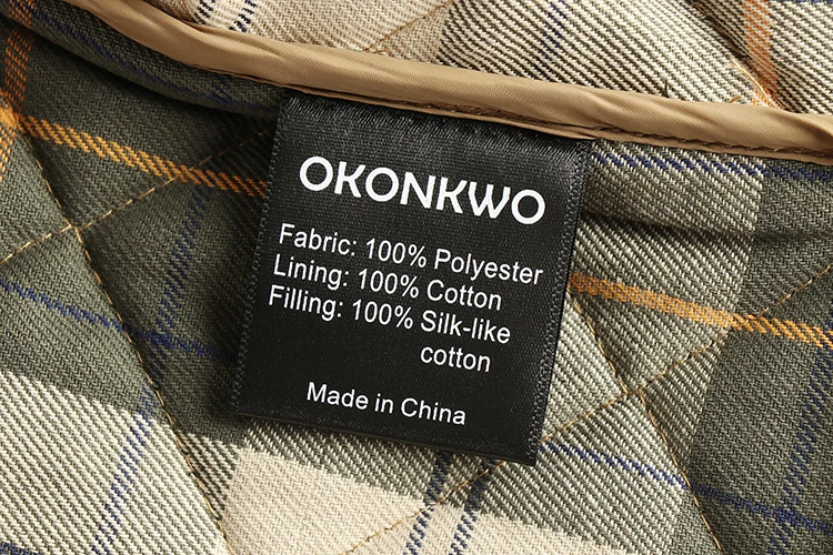 Amekaji الأمريكية الرجعية العسكرية نمط عادية الماس مبطن مشمع القطن الرجال سترة سترة الخريف الشتاء مبطن سترة غير رسمية