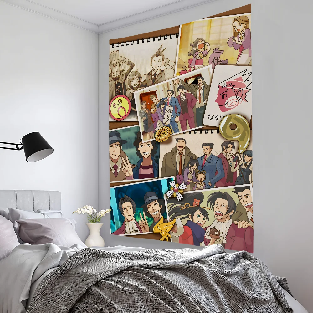 

A-Ace A-Attorney Anime Japan Tapestry Bedroom Living Bar Outdoor Microfiber Festival Decoration Background Art Banner