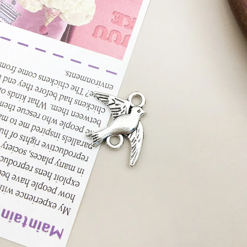 42 шт./лот смешанные антикварные металлические бусины из сплава в стиле ретро с различными отверстиями для птиц свободные изготовления очаровательных браслетов «сделай сам» ожерелье Фото №3