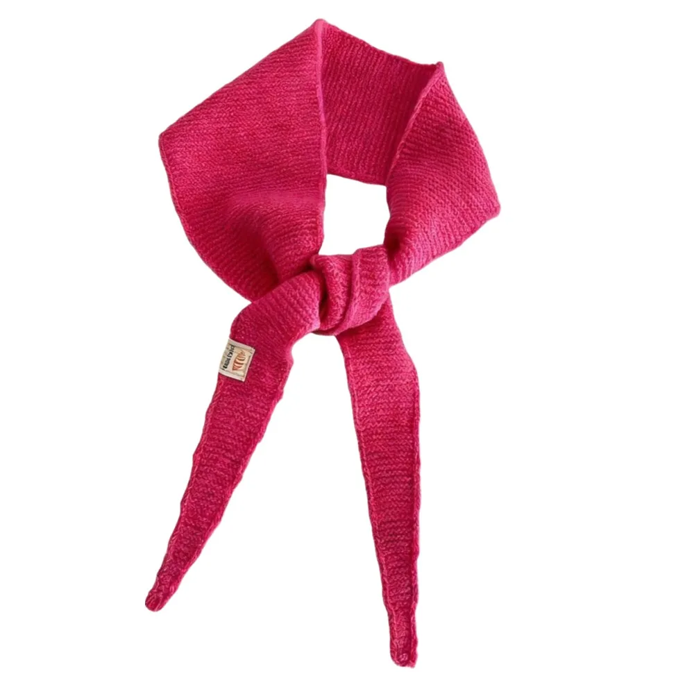 

Чистый шерстяной мини-шарф-круассан в тонкую полоску, теплый декоративный шерстяной шарф, стильный длинный полосатый треугольный шарф, утеплитель для шеи