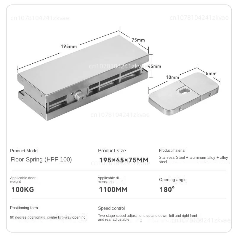 Frameless Glass Door, 100KG Rotating Shaft, Universal Accessories, No Slotting, Including A Complete Set of Door Clamp Spring