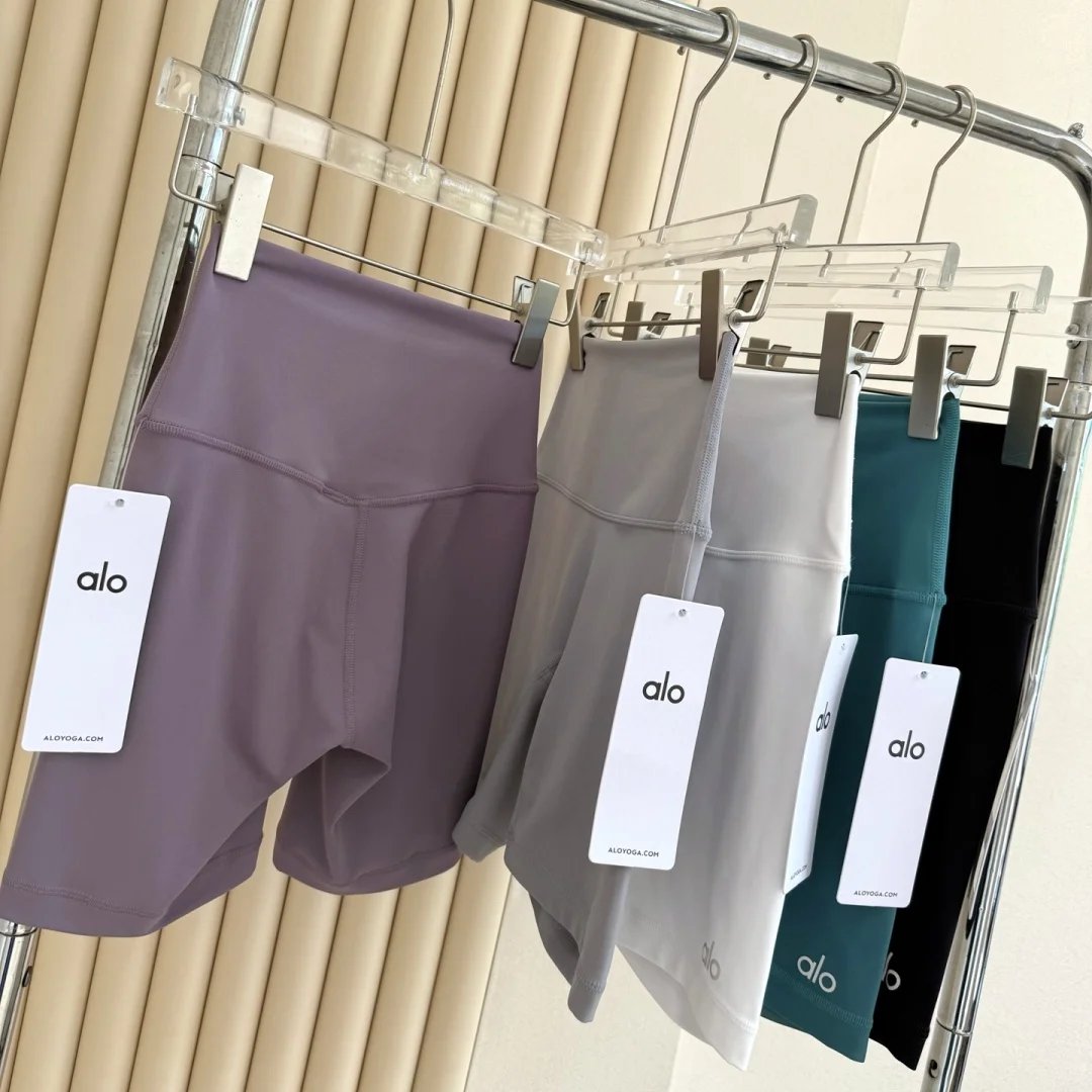 Damskie spodnie do jogi z wysokim stanem, fitness, pilates, czteroczęściowe spodnie rowerowe, efekt nagiej skóry, cienki model, letnie ćwiczenia