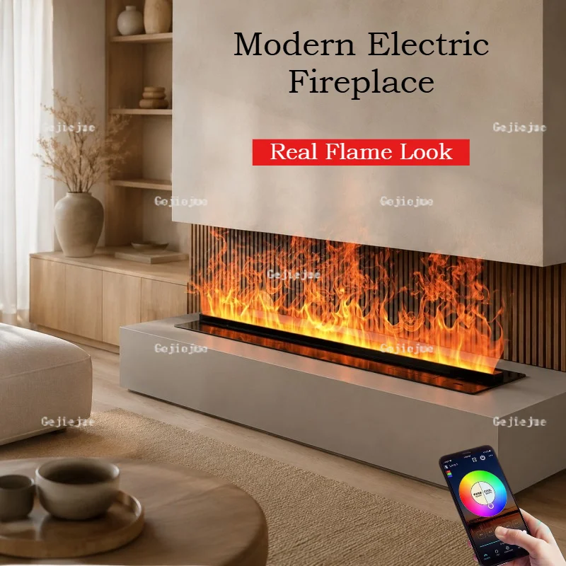 Scandinavian Style 3D Water Vapor Fireplace Luxury Home Decoration Fireplace Tv Stand Effect Fireplace Mist Technology Chimney