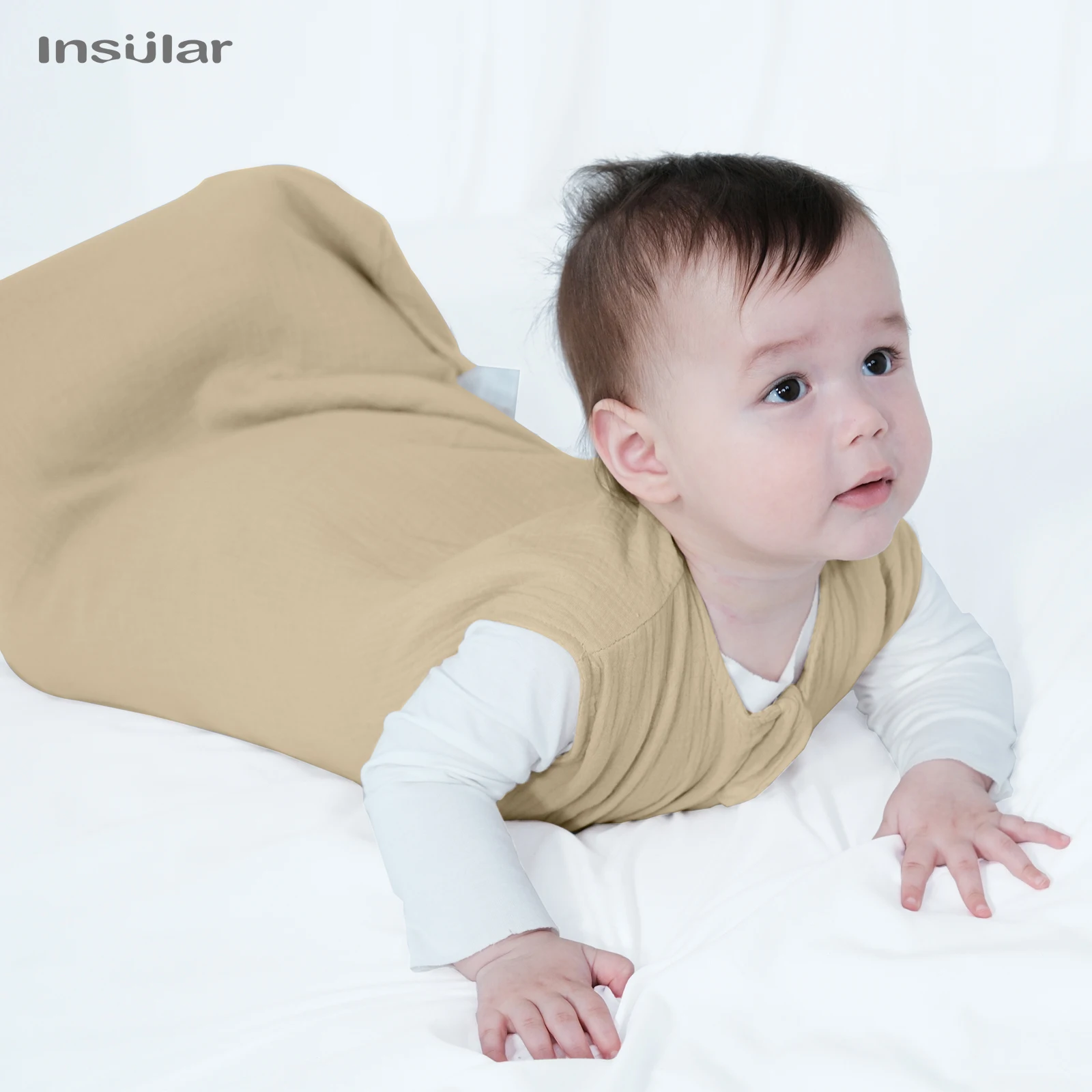 Baby Sleeping Blanket Newborn Swaddle Sleeveless Sleep Sack Summer Thin Premium Muslin Cotton Soft 2-Ways Zipper Easy Diaper Cha