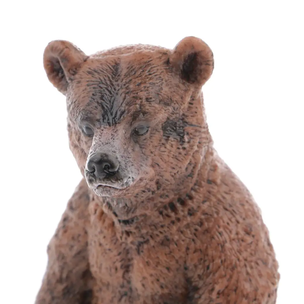 Ours brun debout réaliste, modèle animal sauvage, figurine jouet pour enfants