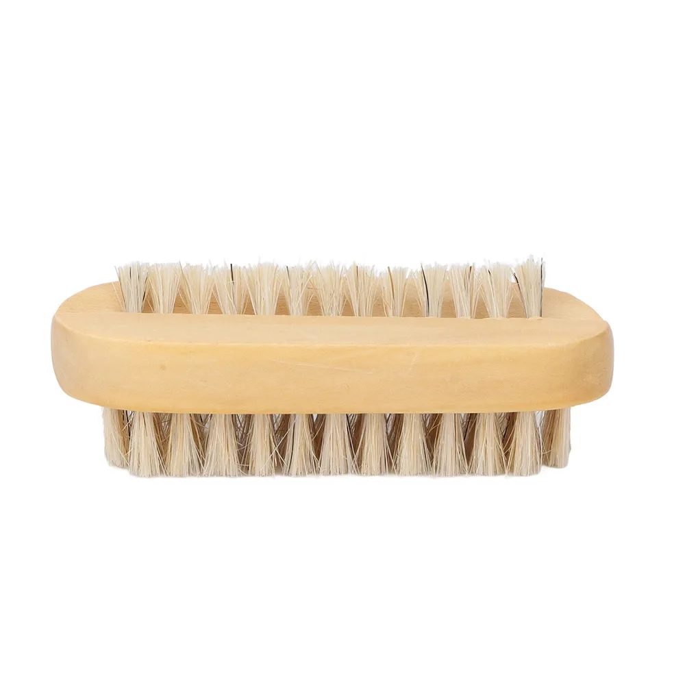 Wooden Nail Cleaning Brush Double Sided Two-sided Double Sided Nail Scrubber Toenail Cleaning Brush Salon Daily Use