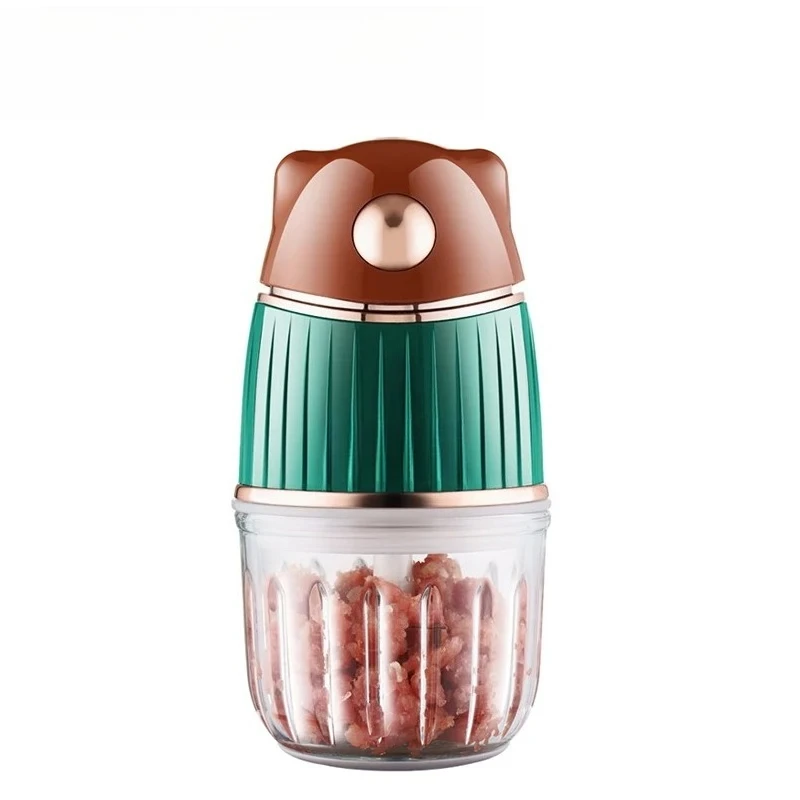 Household Food Dispenser Portable Food Kneading Machine Small Multifunctional Stirring and Meat Grinder