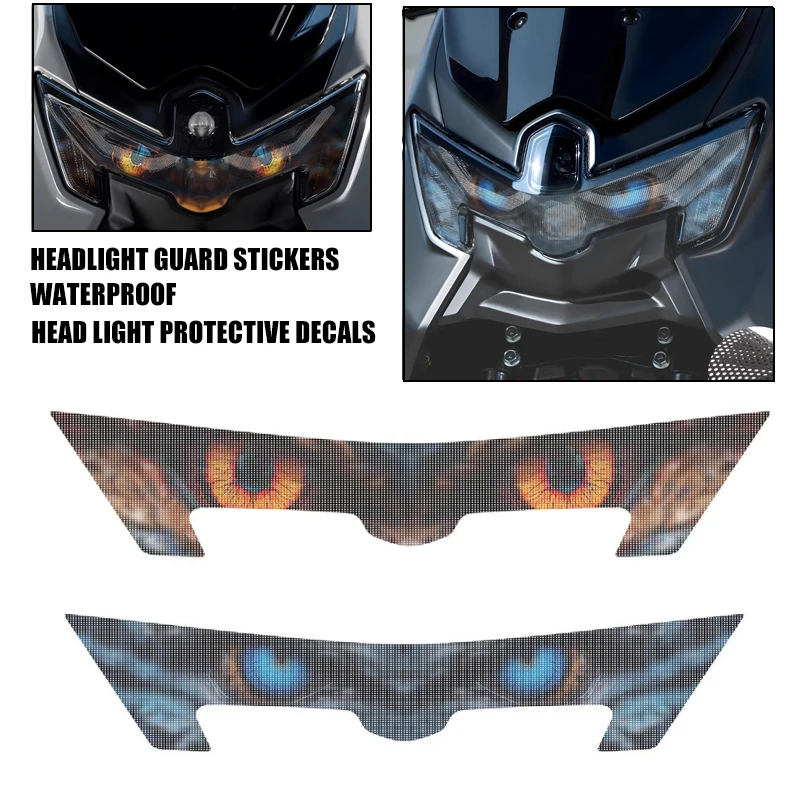 

Для Yamaha NMAX 155 TURBO NMAX155 V3 N-MAX 155 2025 наклейки на фары мотоцикла крутые защитные наклейки на фары аксессуары