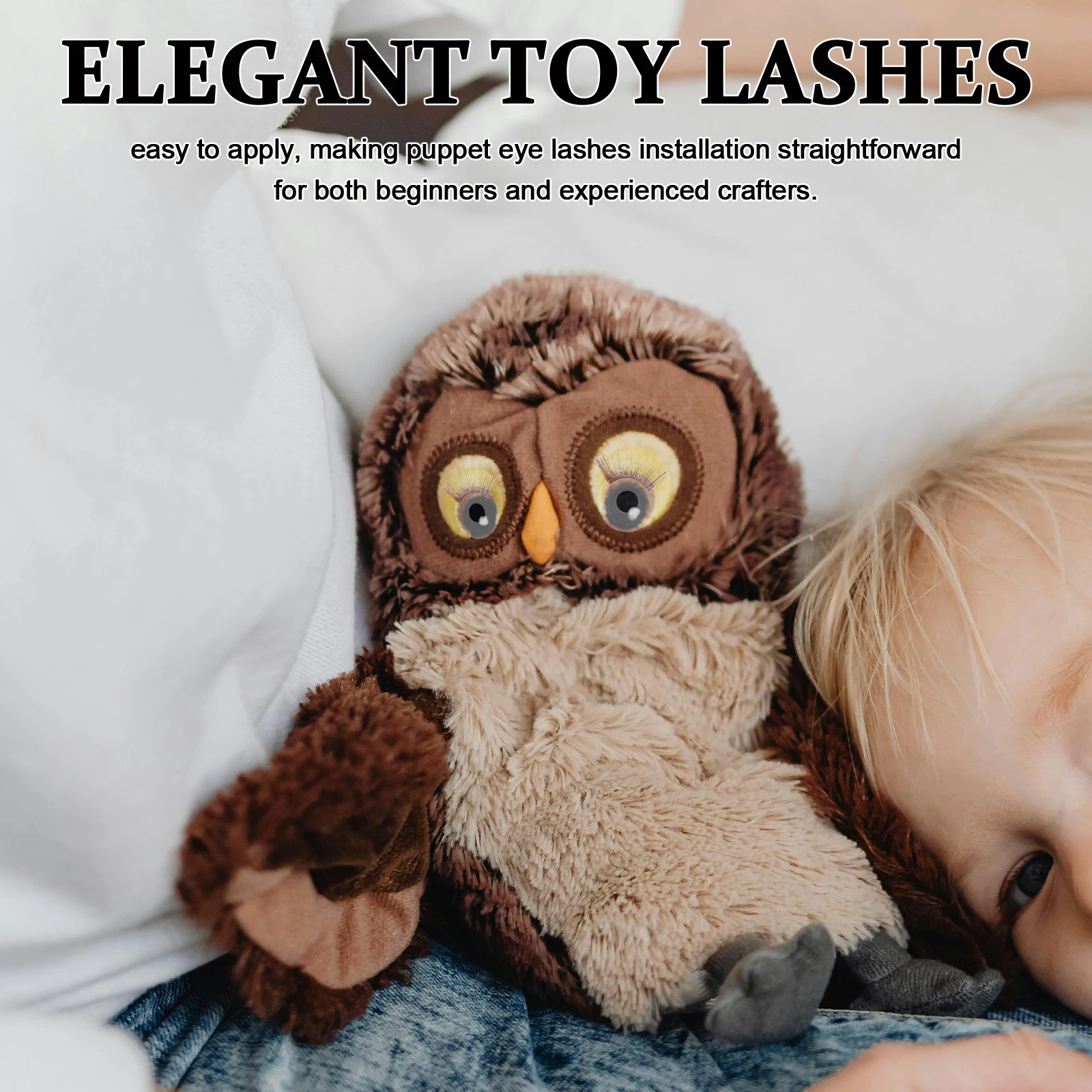 20Pcs Safety Eyelashes for Crocheting Multi Size Amigurumi Stuffed Animals Making Supplies Bear Puppet Accessories 14Mm 16Mm