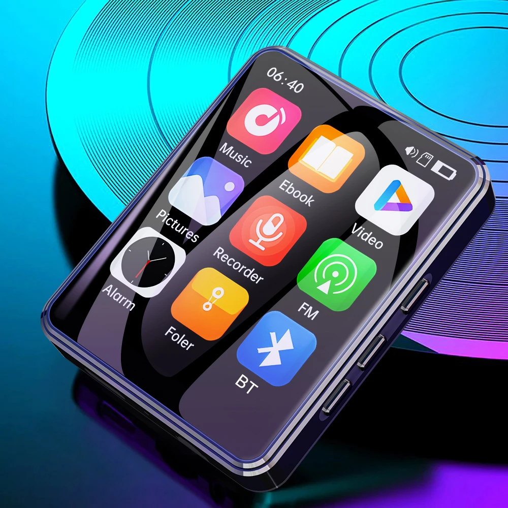 1-2PCS 2.4-inch Touchscreen MP3 Music Player Portable Bluetooth 5.3 FM Radio Mini Portable Am Fm Emergency Rechargeable Radios