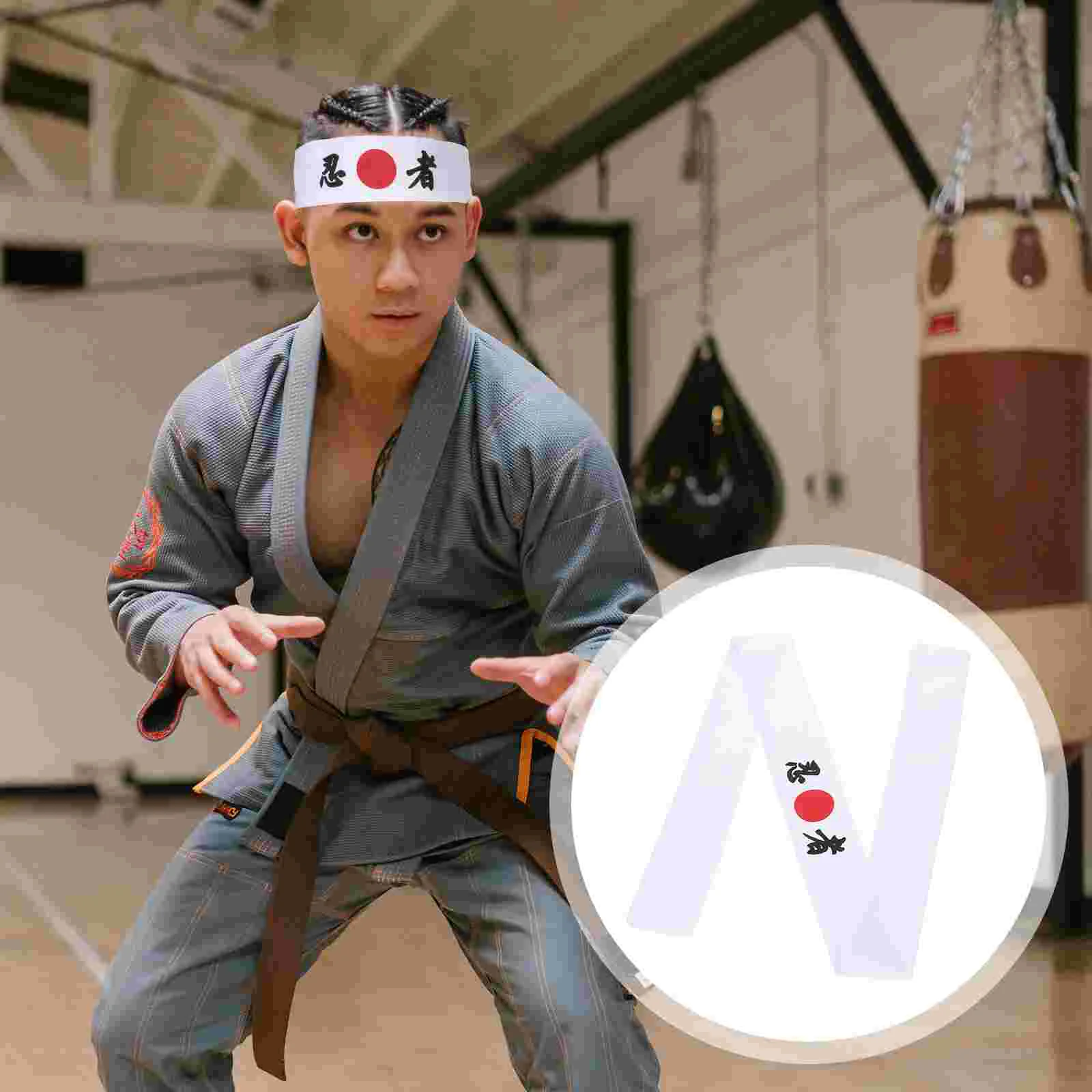 Diadema con estampado de Ninja para hombre japonés, agradable a la piel, lazo para Chef de Sushi, accesorios para el cabello, diseño atractivo, algodón de Karate, buen Material