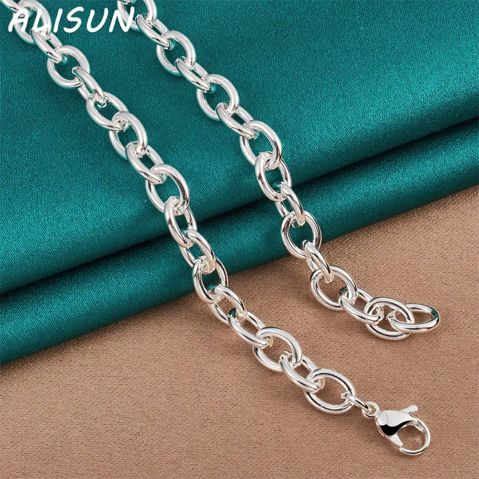 

ALISUN 925 Sterling Silver 45cm Roman Numeral Disc Necklace For Women Man Charm Trend Birthday Gifts Fashion Party Fine Jewelry