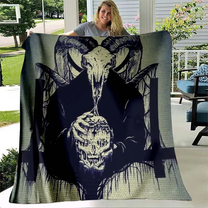 Soft Evil Monster Blankets All Season Warm Blanket Bed Sofa Camping for Children Adults Satan Demon Throw Blanket