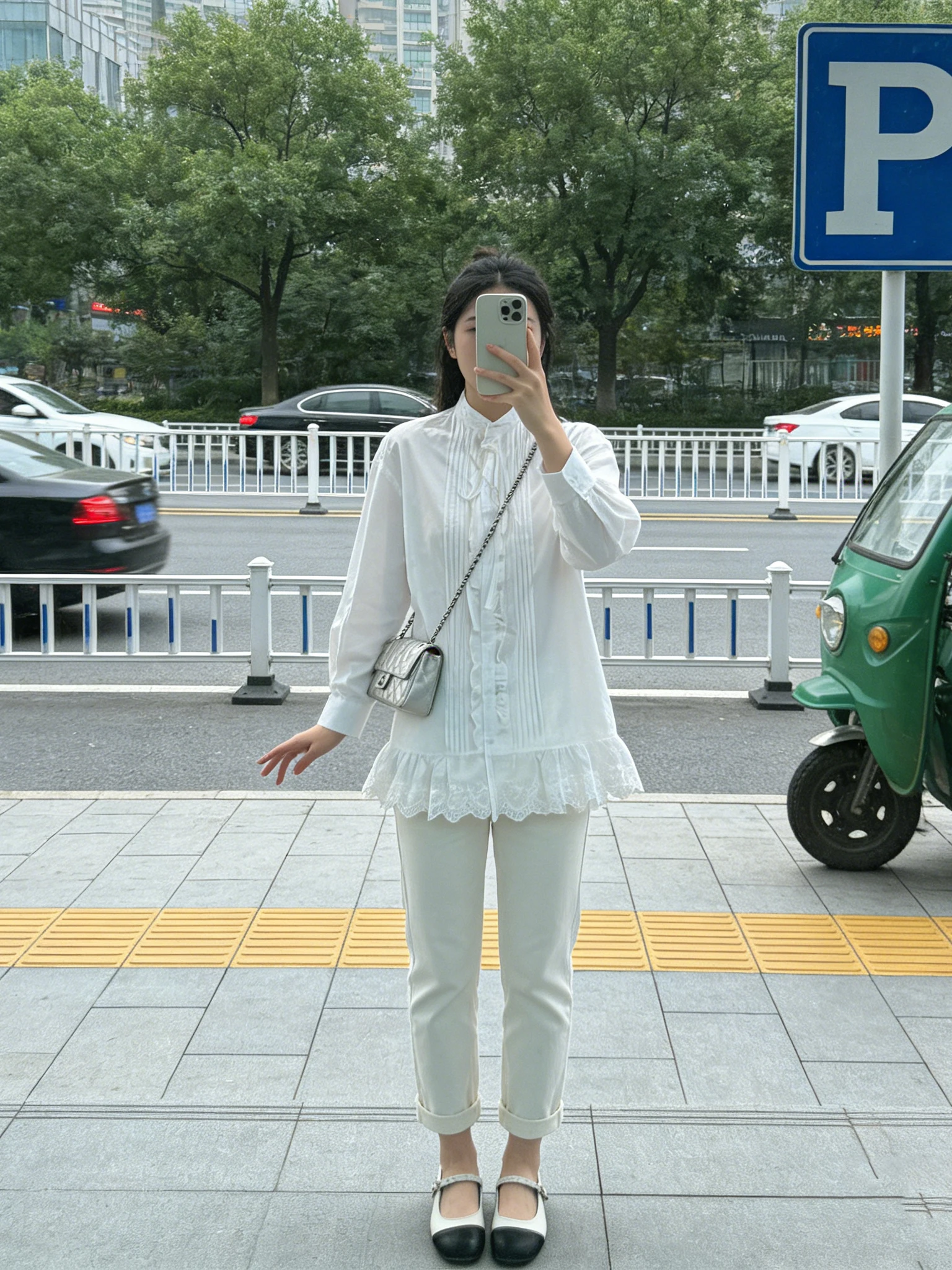 

Ruffle Trimmed Long Sleeve Shirt Women's Spring 2026 New Sweet Anti-aging Belted Stand Collar Patchwork Original Design Shirt