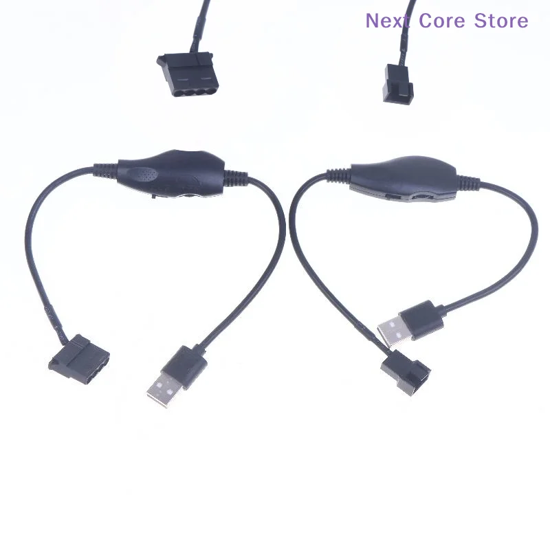 1Pcs 4Pin PWM Boost Linie Fan Power Adapter Stecker Konverter Kabel Mit Einstellen Schalter 5V Zu 12V