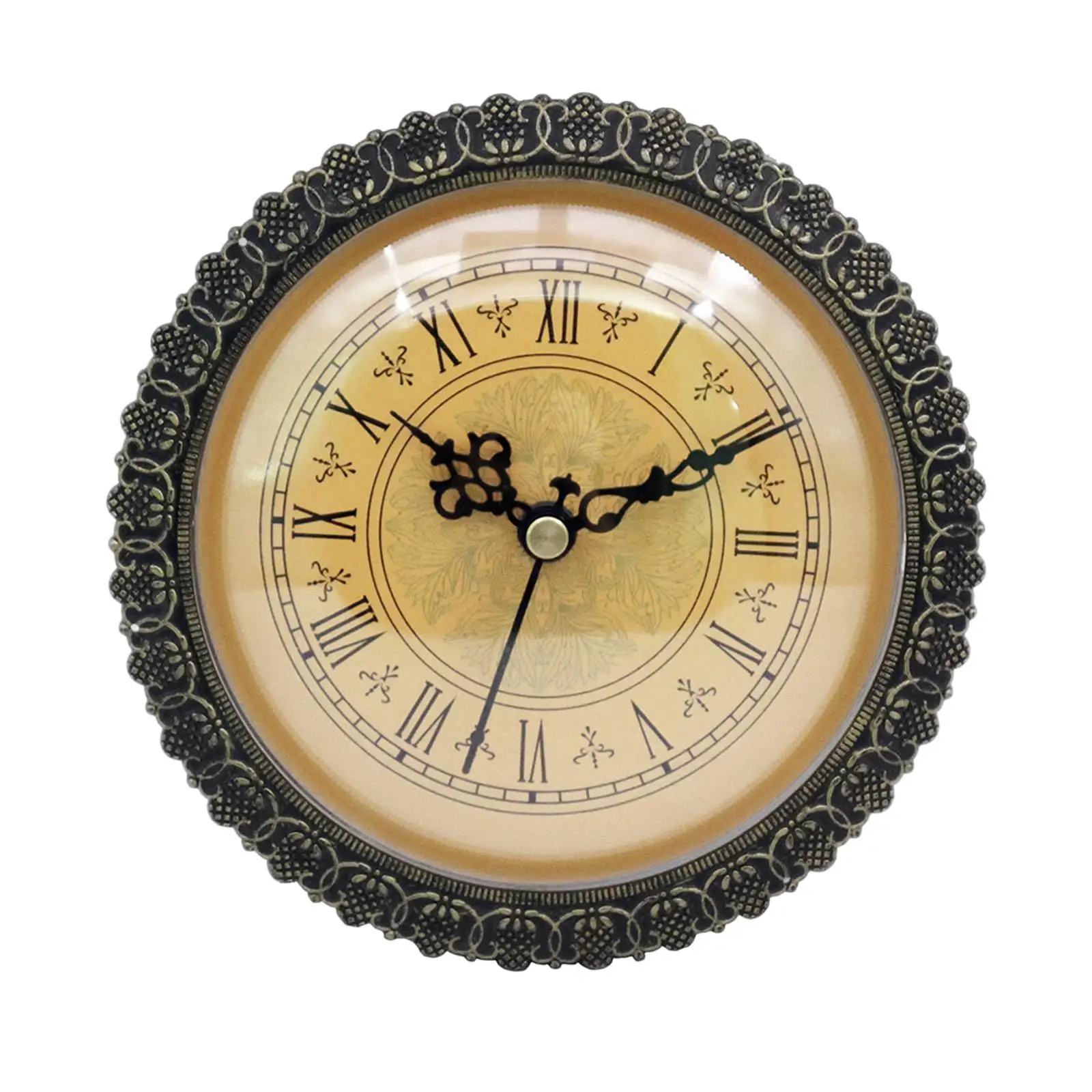 Antique Style Round Clock Insert Quartz Movement Roman Numeral for Decorative Wall Table Clock DIY Craft Upgrade