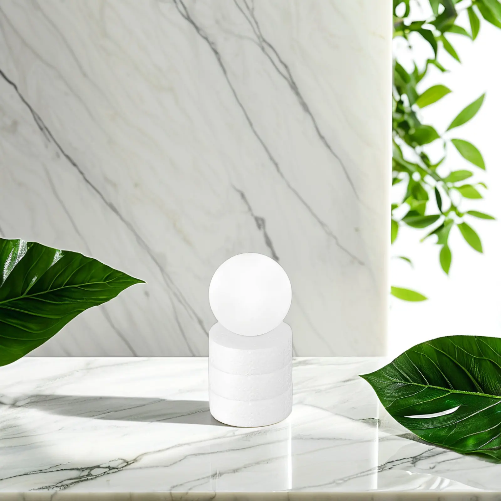 

24 Pcs Foam Cylinder Polystyrene Circles Crafts Rounds Happy Birthday Cake Decoration