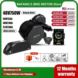 BAFANG Mid Drive Motor Kit 48V 750W Mid Mount Electric Bike Conversion Kit With 48V 52V 13Ah 20Ah Battery & Display