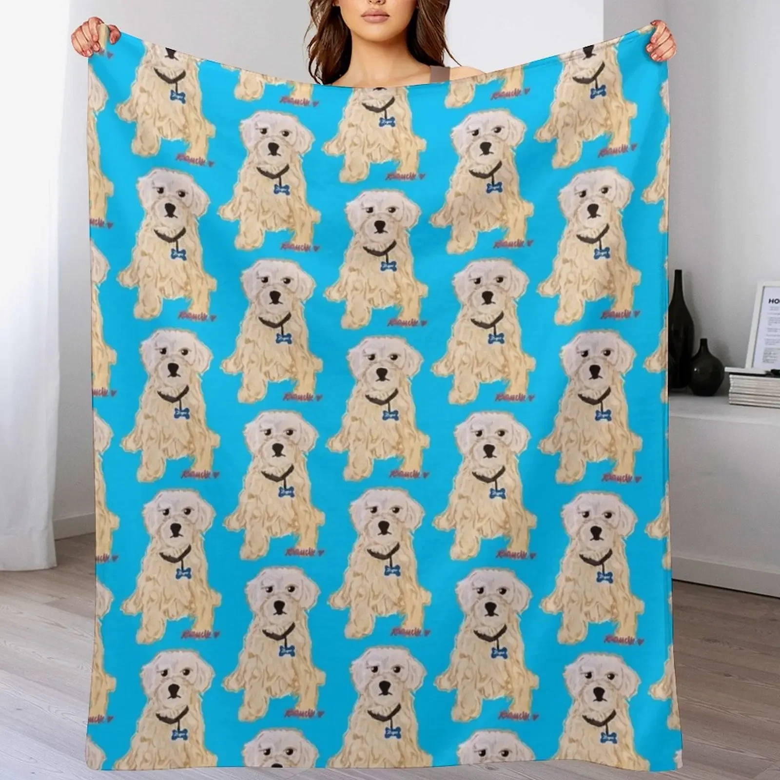 

Royce The Dog Throw Blanket Sofa Custom Camping manga Blankets