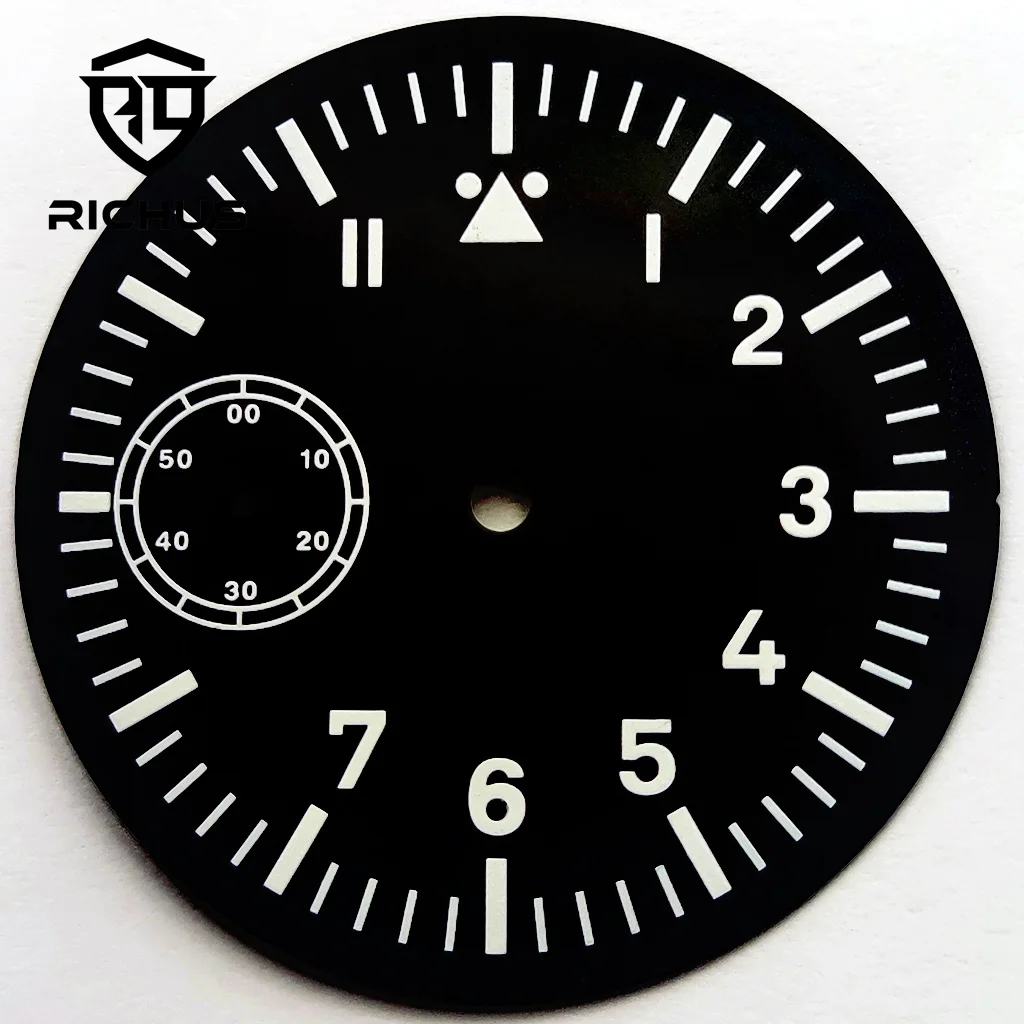 RICHUS ETA6497 ST3600 Dial 39mm Watch Dial With Hands Green Luminous Fit ETA6497 ST3600 Movement Watch Accessories