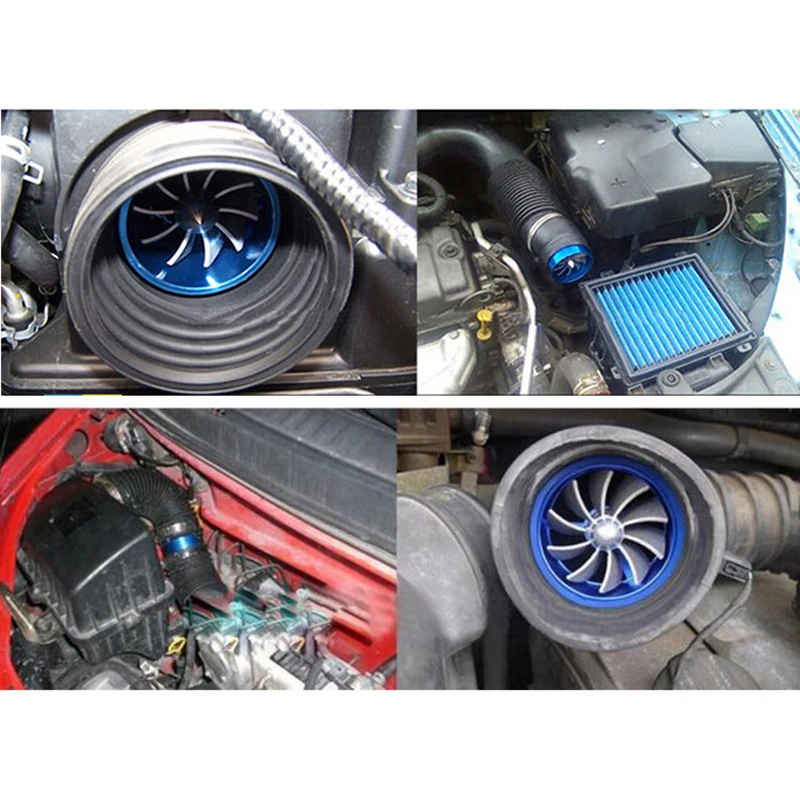 Car Turbine Supercharger Turbo Automobile Intake Turbo Vehicle Car Engine Turbocharger Power Conversion Accessories Single Sided