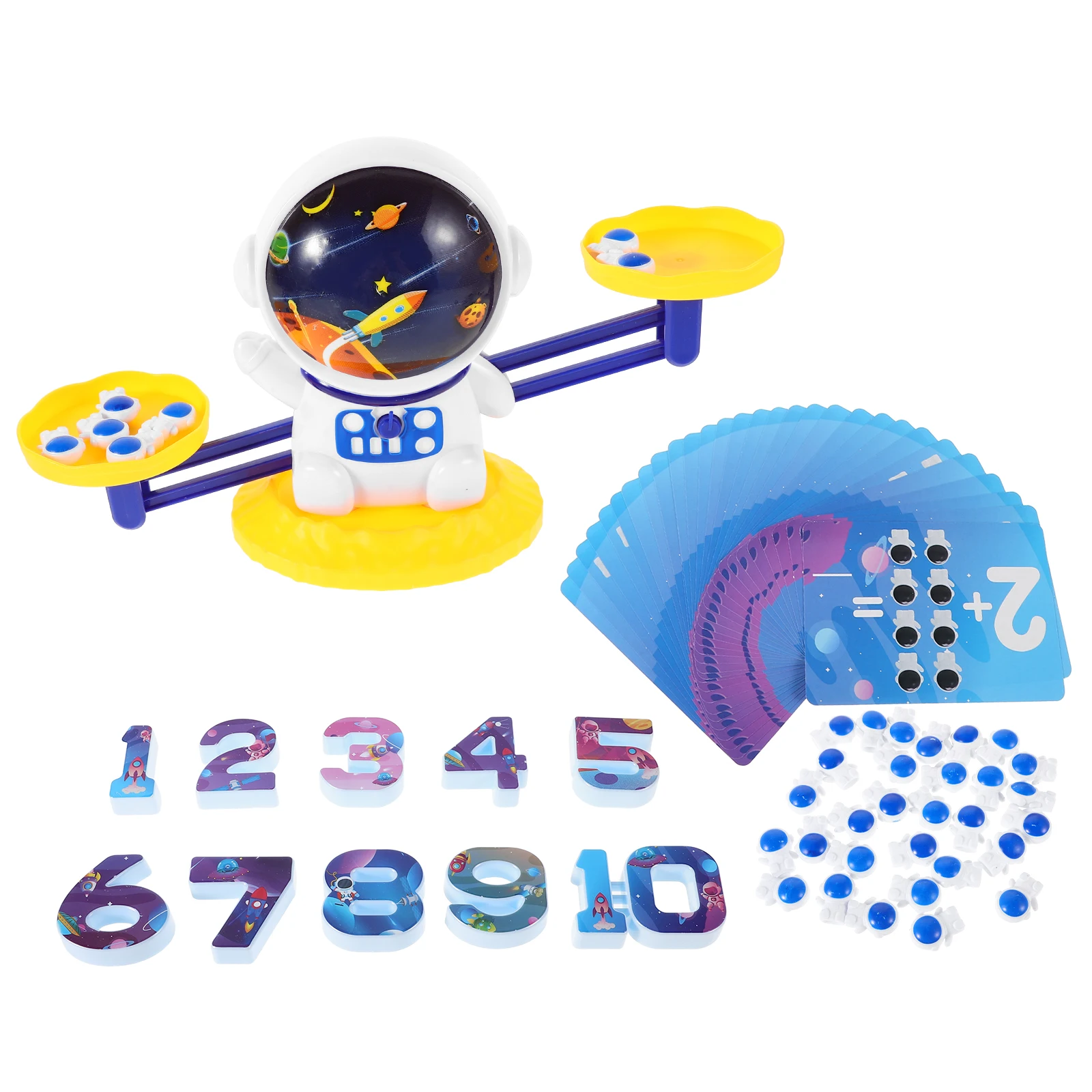

1Set Space Theme Balance Scale for Kids Number Math Game Toddler Learning Tool Interactive Play Early Development Classroom Home