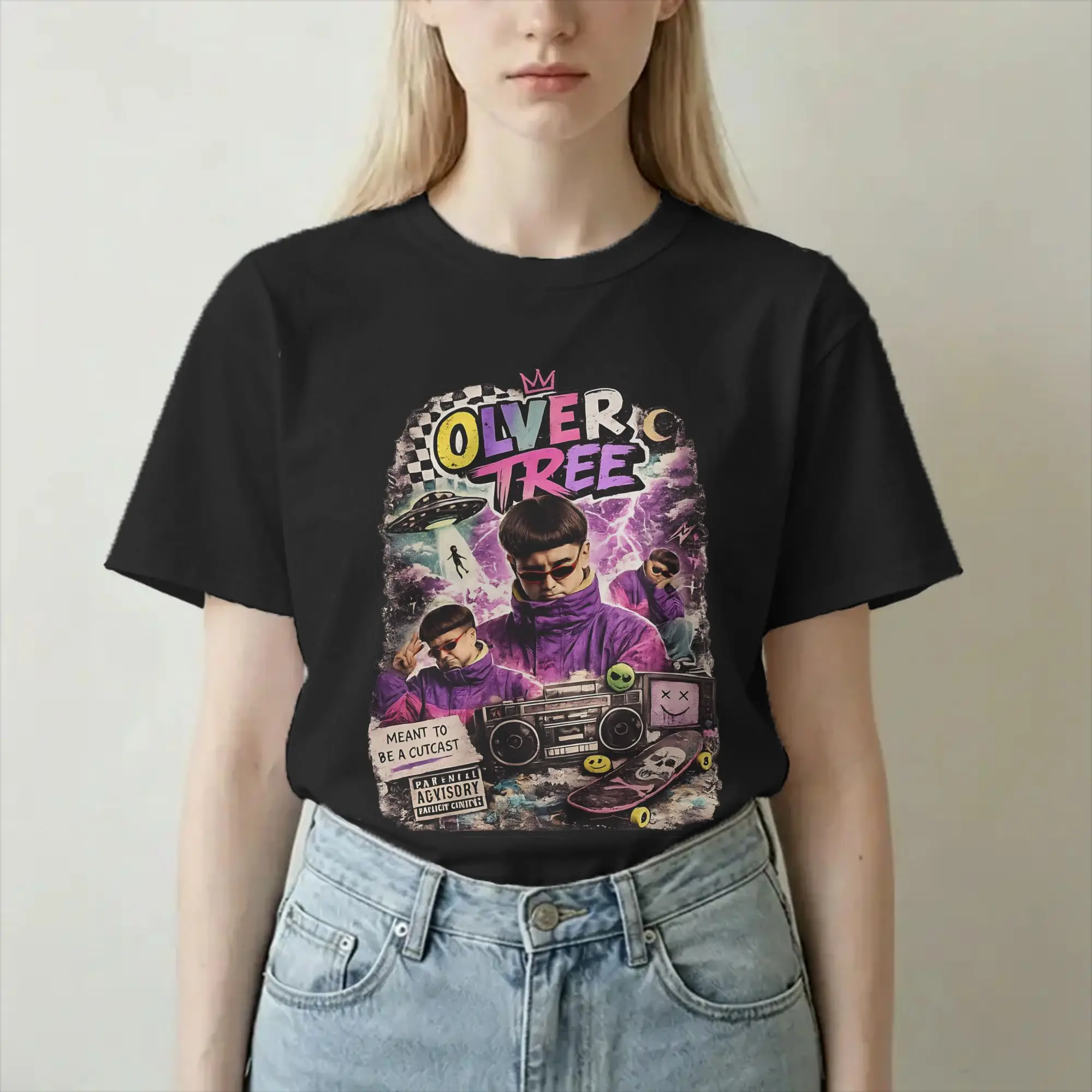 Oliver Tree American Singer Rapper T Shirts Men Women Cotton Funny T-Shirts Crewneck  Tee Shirt Short Sleeve Clothes Plus Size