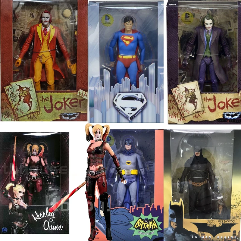 Neca Joker Batman Mafex 051 Joker Superman Action Figure Harley Quinn Toys Cartoon Collectable Model Doll Gift