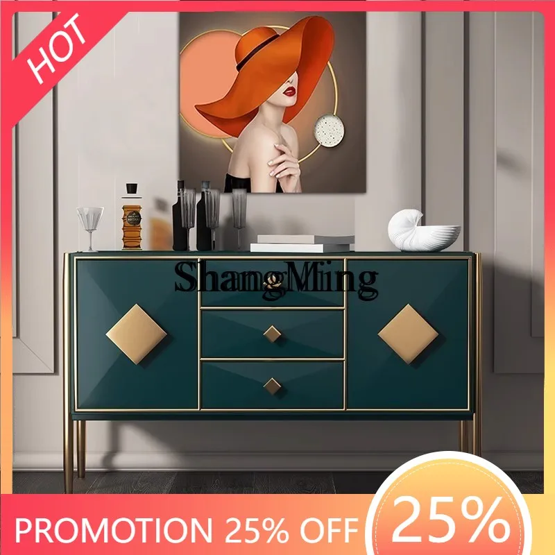 

SM luxury solid wood entrance household storage shoe cabinet living room decorative dining side cabinet