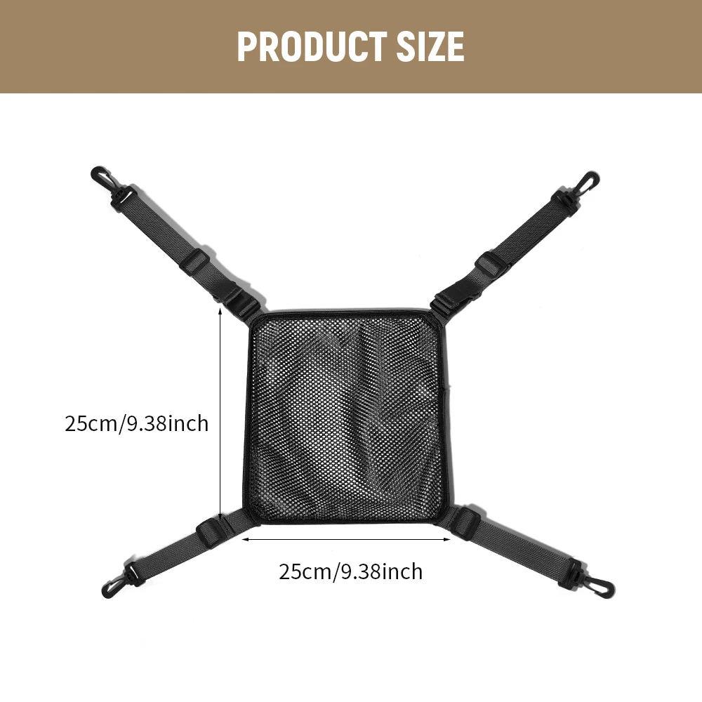 Taktische Helmnetzabdeckung Outdoor Freizeitrucksack Netz-Tasche Multifunktionales Rucksackzubehör – Detail 3