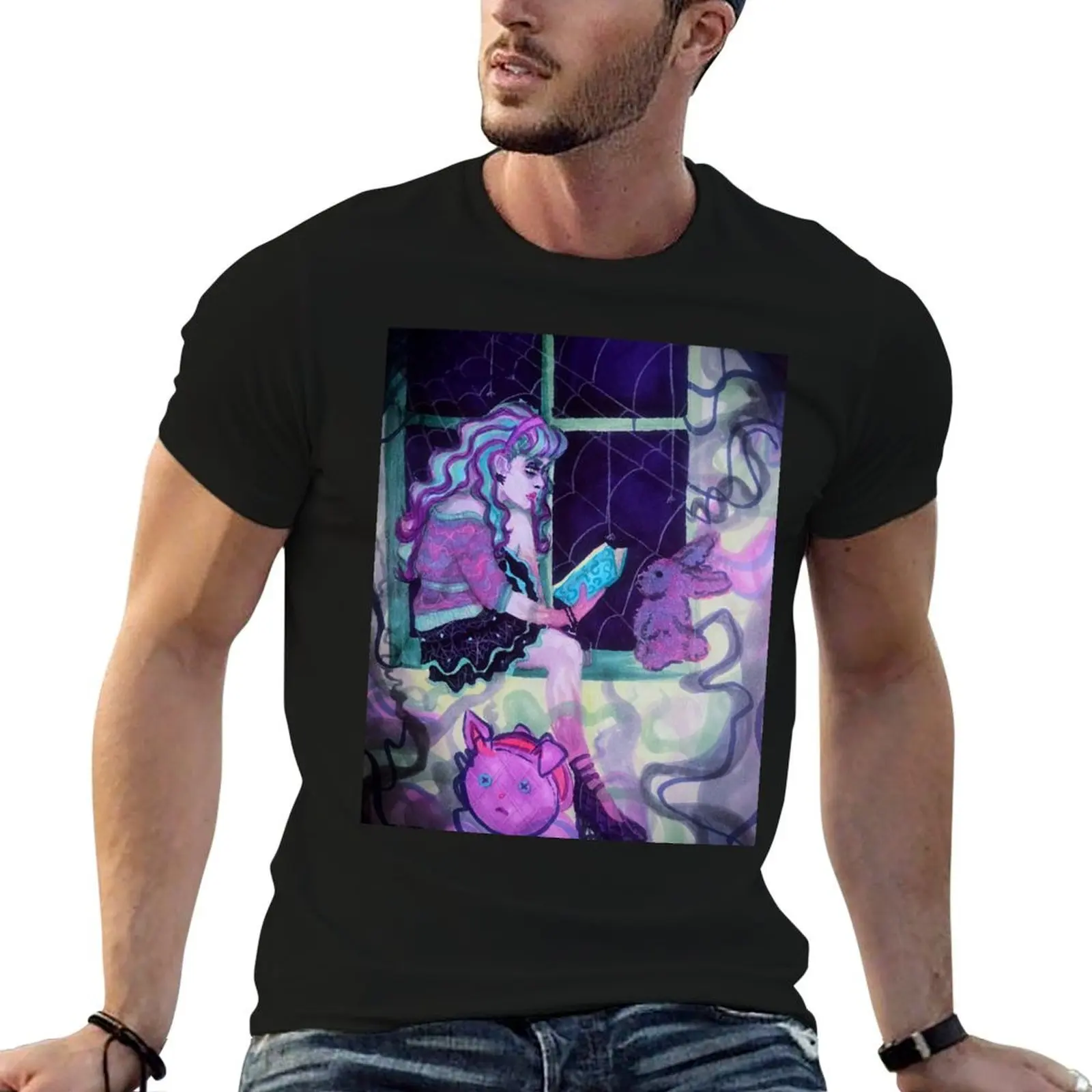 Camiseta Twyla in the Library, camisetas con estampado personalizado para hombre, camisetas de algodón para hombre, camisetas gráficas