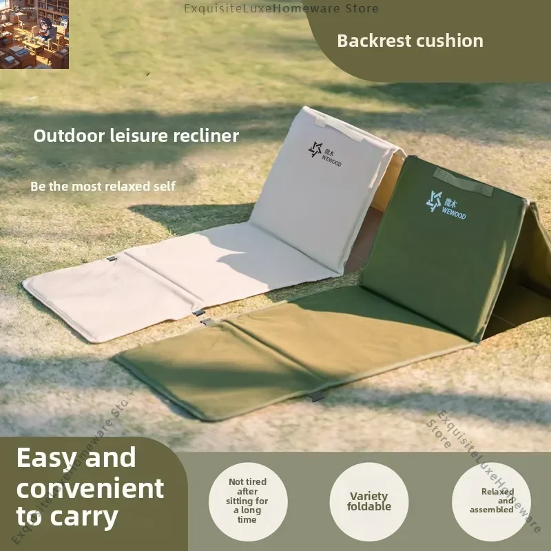 

Outdoor camping backrest seat cushion foldable lightweight beach chair multi-functional camping seat cushion can be purchased by